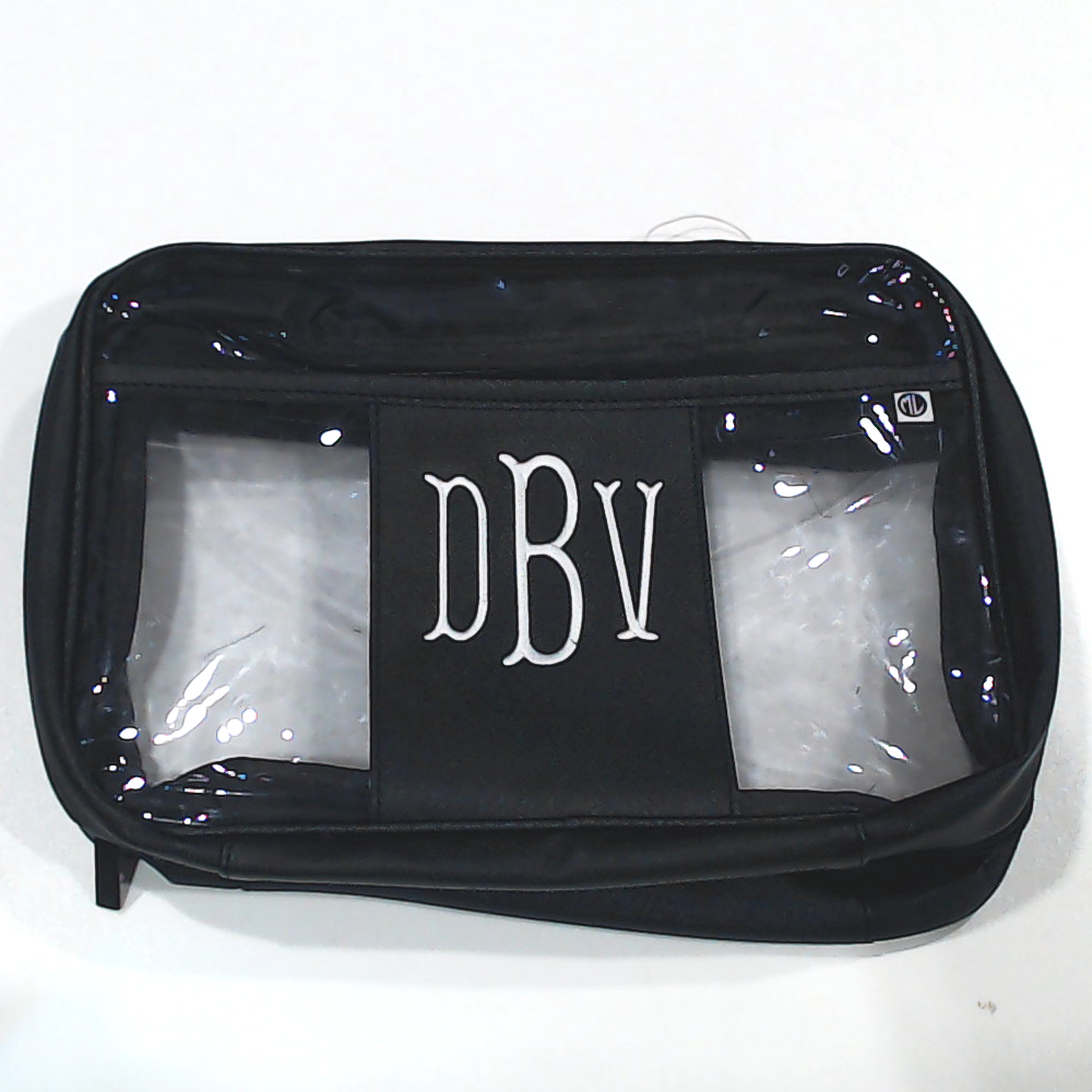 BLOOPER BAG: Monogrammed Clear Toiletry Case