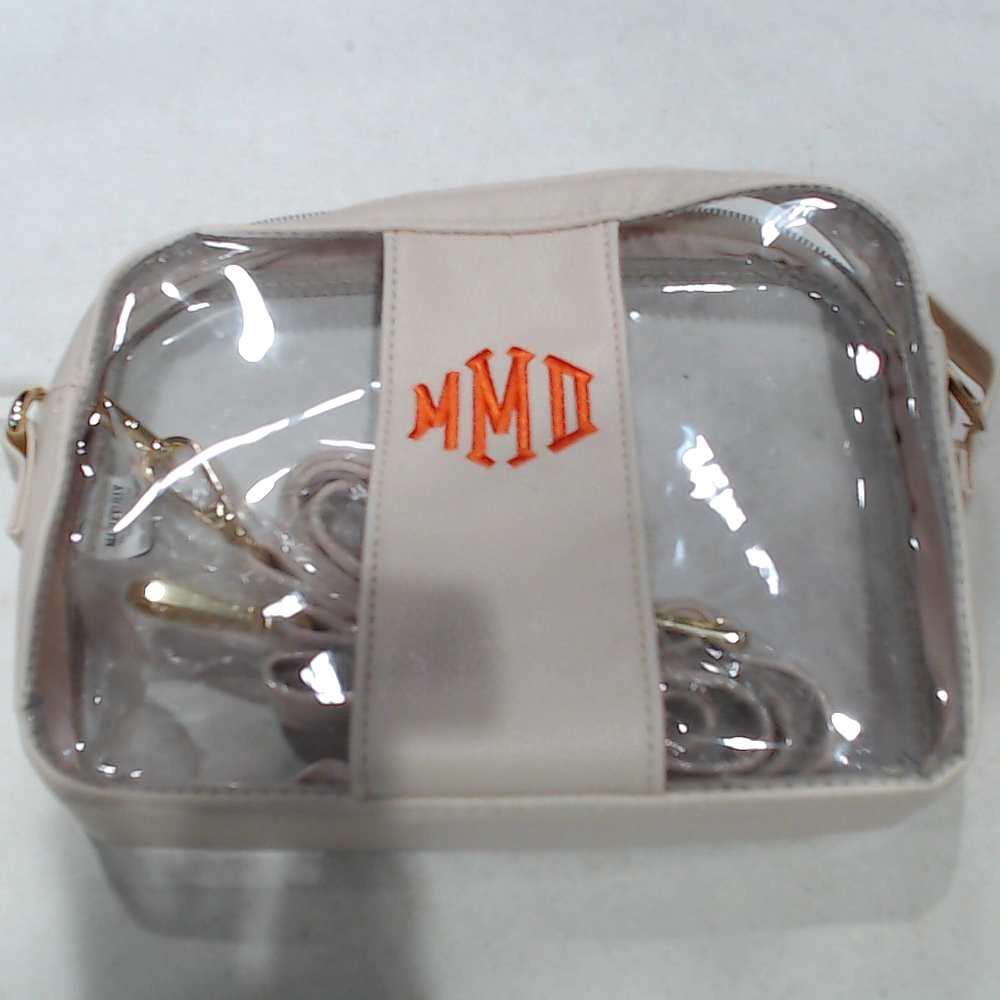 BLOOPER BAG: Monogrammed Clear Stadium Crossbody Bag