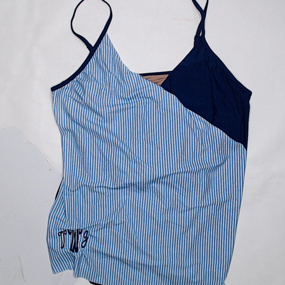 BLOOPER SWIM: Monogrammed Ruched Tankini