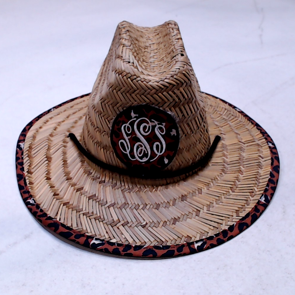 BLOOPER KIDS: Monogrammed Kids Straw Hat