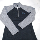 BLOOPER CLOTHING: Monogrammed Colorblock Quarter Zip Pullover