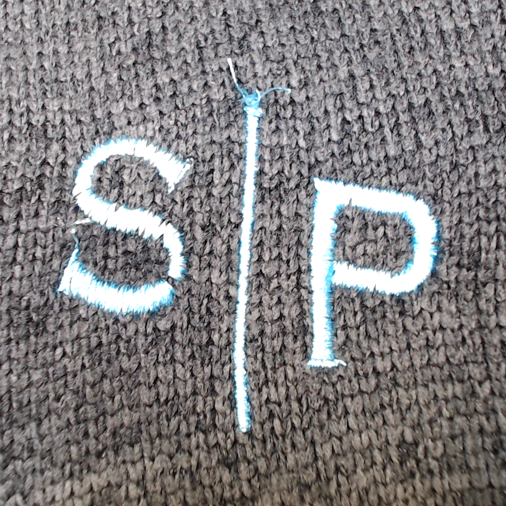 BLOOPER CLOTHING: Monogrammed Colorblock Quarter Zip Pullover