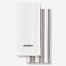 Monogrammed Dish Towel Set | Black