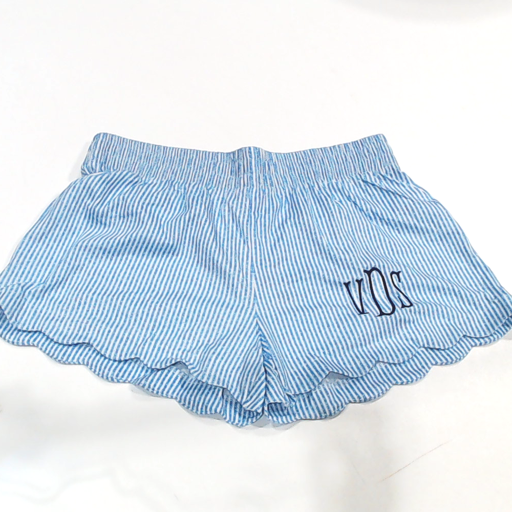 BLOOPER CLOTHING: Monogrammed Scalloped Boxer Shorts