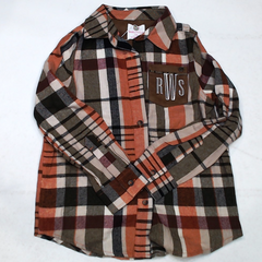 BLOOPER KIDS: Monogrammed Kids Plaid Layering Tunic