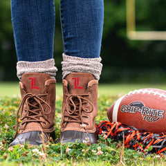 Louisville Cardinals Duck Boots with pom poms