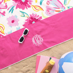 Monogrammed Beach Towel | Painted Petals