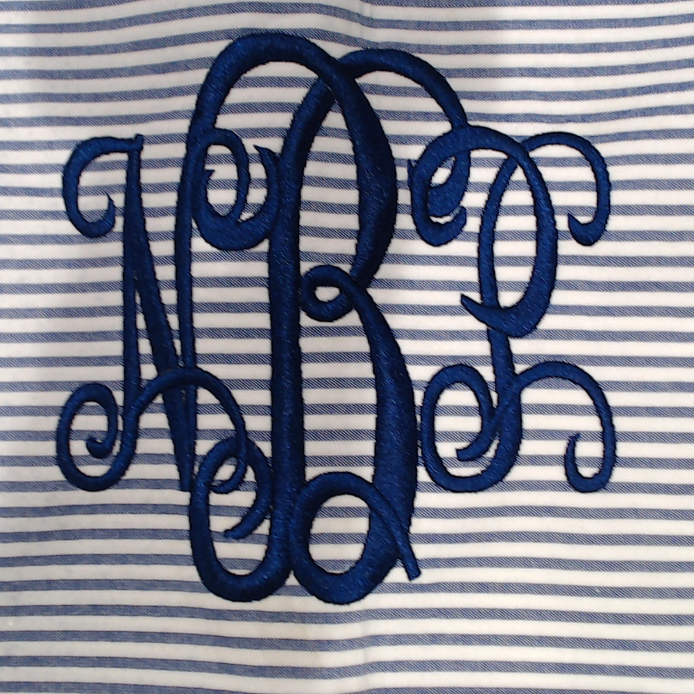 BLOOPER ACCESSORY: Monogrammed Scalloped Table Runner