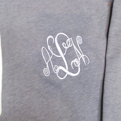 BLOOPER CLOTHING: Monogrammed Sweatshirt Cardigan