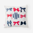 Personalized America Pillow Sham | Navy Bows