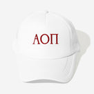 Alpha Omicron Pi Trucker Hat | White