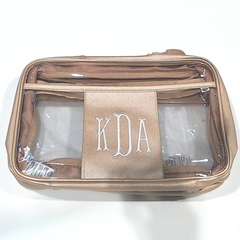 BLOOPER BAG: Monogrammed Clear Toiletry Case