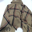 BLOOPER CLOTHING: Monogrammed Plaid Cowl Neck Poncho