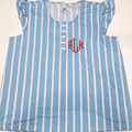 BLOOPER CLOTHING: Monogrammed Ruffle Pajama Shirt