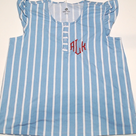 BLOOPER CLOTHING: Monogrammed Ruffle Pajama Shirt