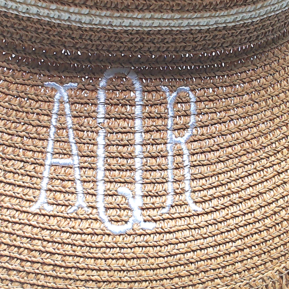 BLOOPER ACCESSORY: Monogrammed Packable Straw Visor
