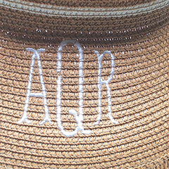 BLOOPER ACCESSORY: Monogrammed Packable Straw Visor