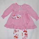 BLOOPER KIDS: Monogrammed Girls Ruffle Tunic Legging Set