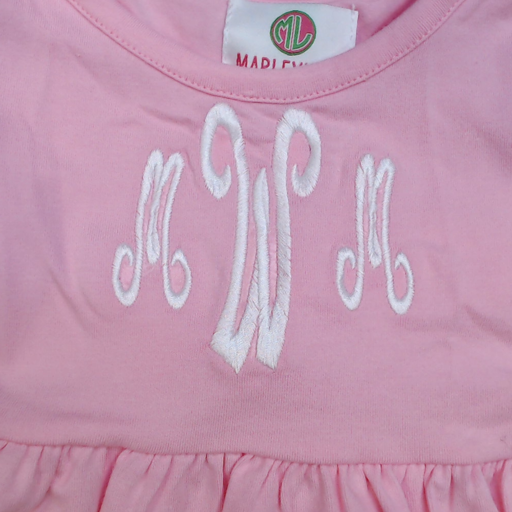 BLOOPER KIDS: Monogrammed Girls Ruffle Tunic Legging Set