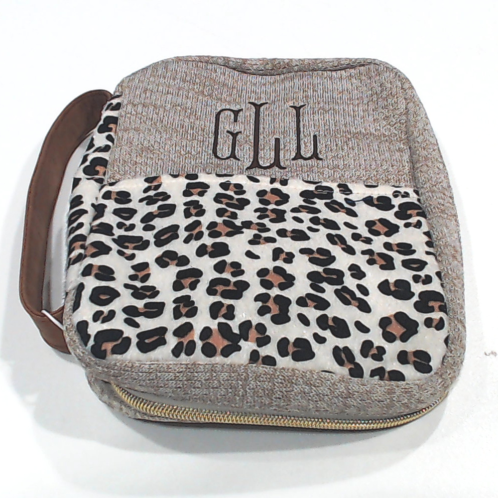 BLOOPER ACCESSORY: Monogrammed Leopard Bible Carrier