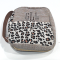 BLOOPER ACCESSORY: Monogrammed Leopard Bible Carrier