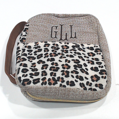BLOOPER ACCESSORY: Monogrammed Leopard Bible Carrier
