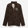 Monogrammed Fleece Jacket in Sable Cheetah