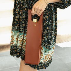 Camel Personalized wine bag held by girl