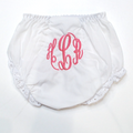 BLOOPER KIDS: Monogrammed White Eyelet Baby Bloomers