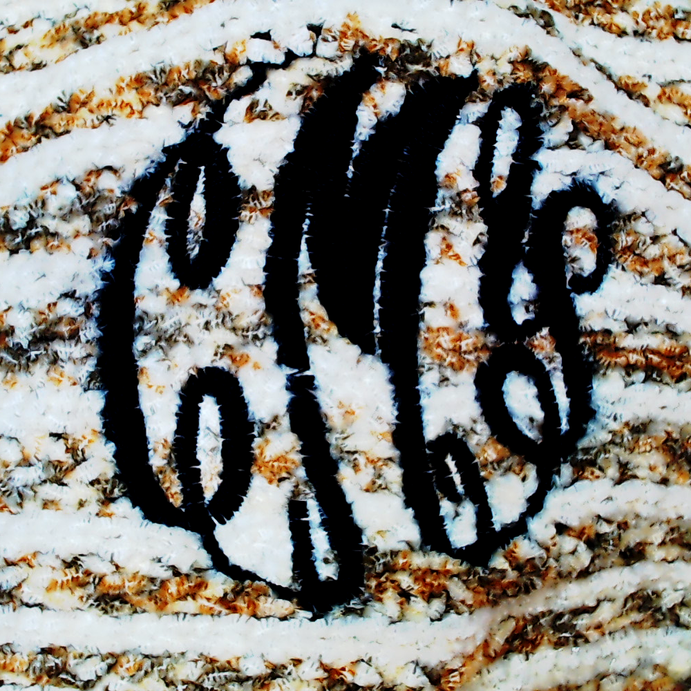 BLOOPER CLOTHING: Monogrammed Striped Chenille Poncho