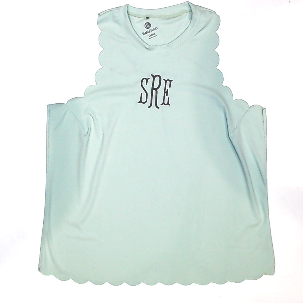 BLOOPER CLOTHING: Monogrammed Scallop Top