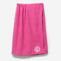 Monogrammed Towel Wrap in Hot Pink