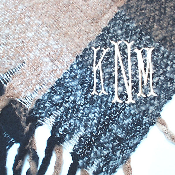 BLOOPER CLOTHING: Monogrammed Plaid Poncho