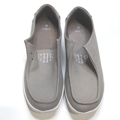BLOOPER SHOES: Monogrammed Slip On Shoes