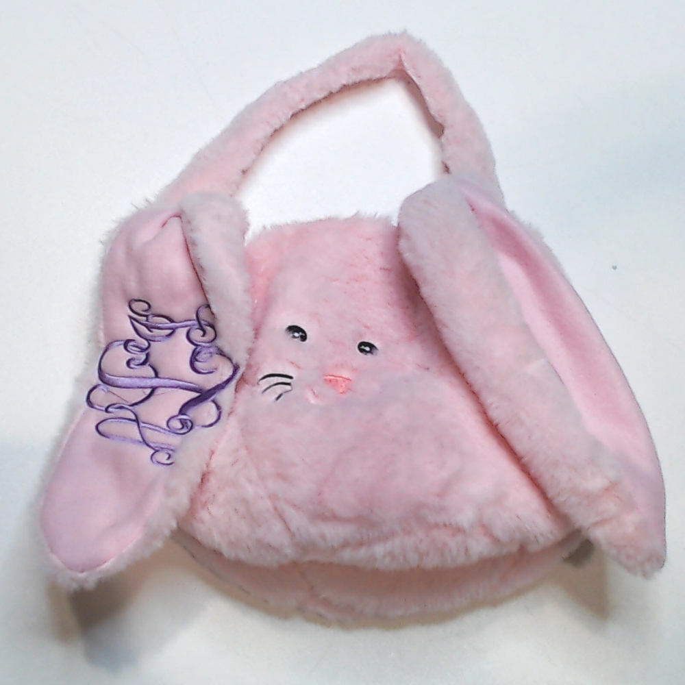 BLOOPER KIDS: Monogrammed Bunny Easter Basket