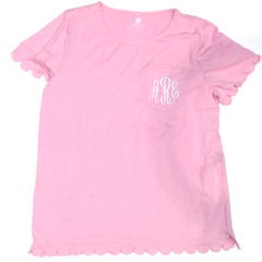 BLOOPER CLOTHING: Monogrammed Scalloped Top