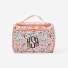 Monogrammed Carry All Toiletry Case | Coral Floral