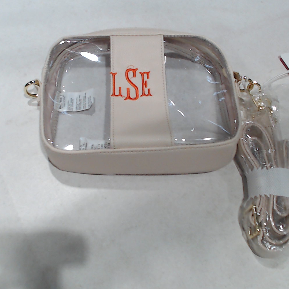 BLOOPER BAG: Monogrammed Clear Stadium Crossbody Bag