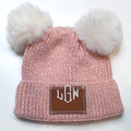 BLOOPER KIDS: Monogrammed Kids Pom Pom Beanie