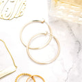gold lightweight hoop earrings
