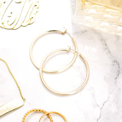 gold lightweight hoop earrings