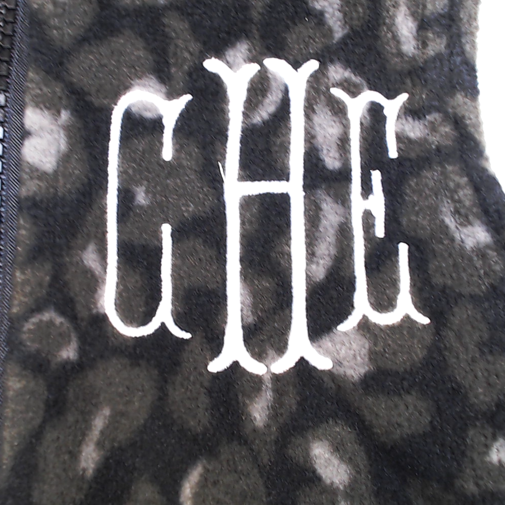 BLOOPER KIDS: Monogrammed Kids Leopard Fleece Vest
