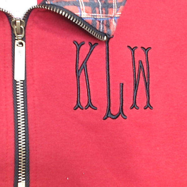 BLOOPER CLOTHING: Monogrammed Quarter Zip Sweatshirt