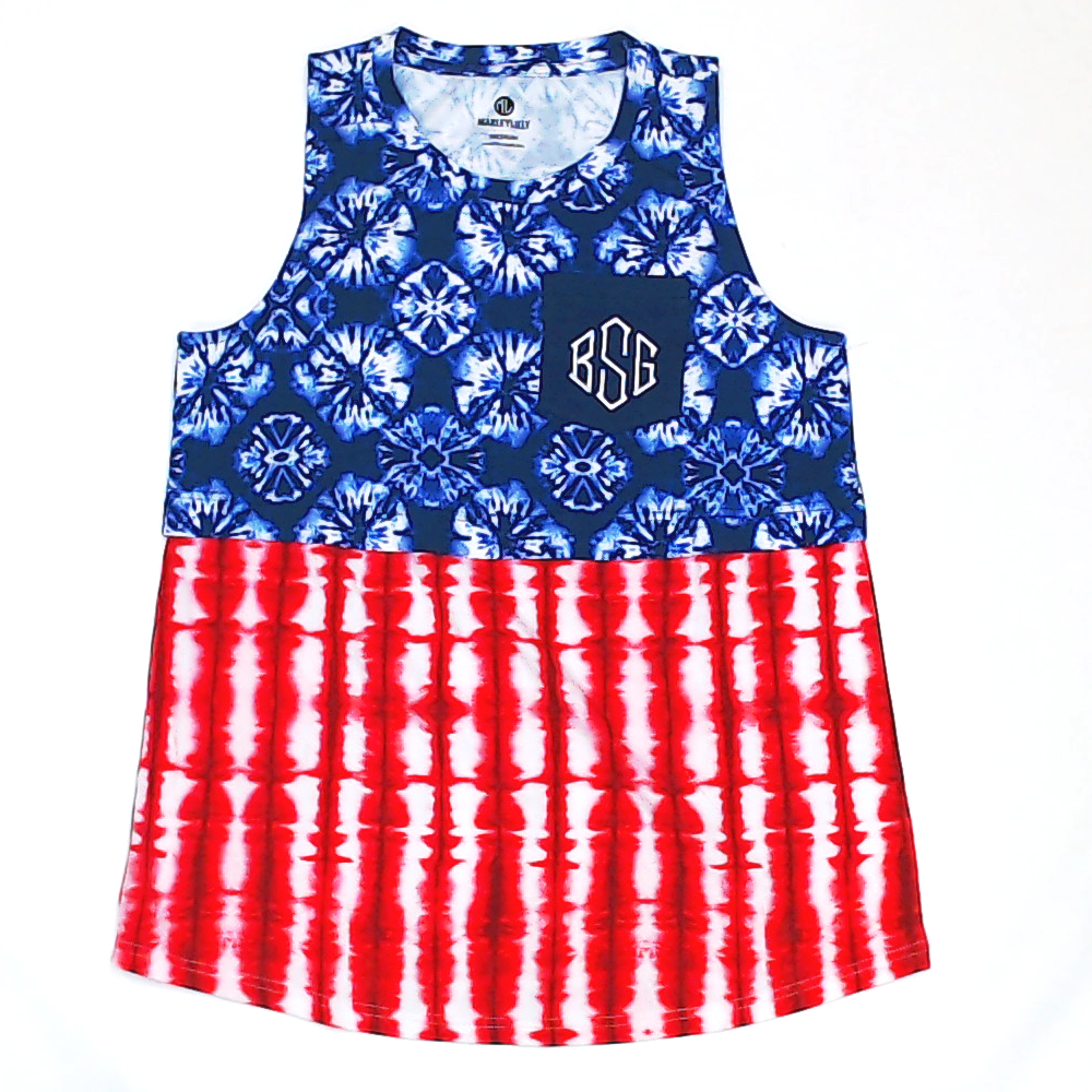 BLOOPER CLOTHING: Monogrammed Americana Top