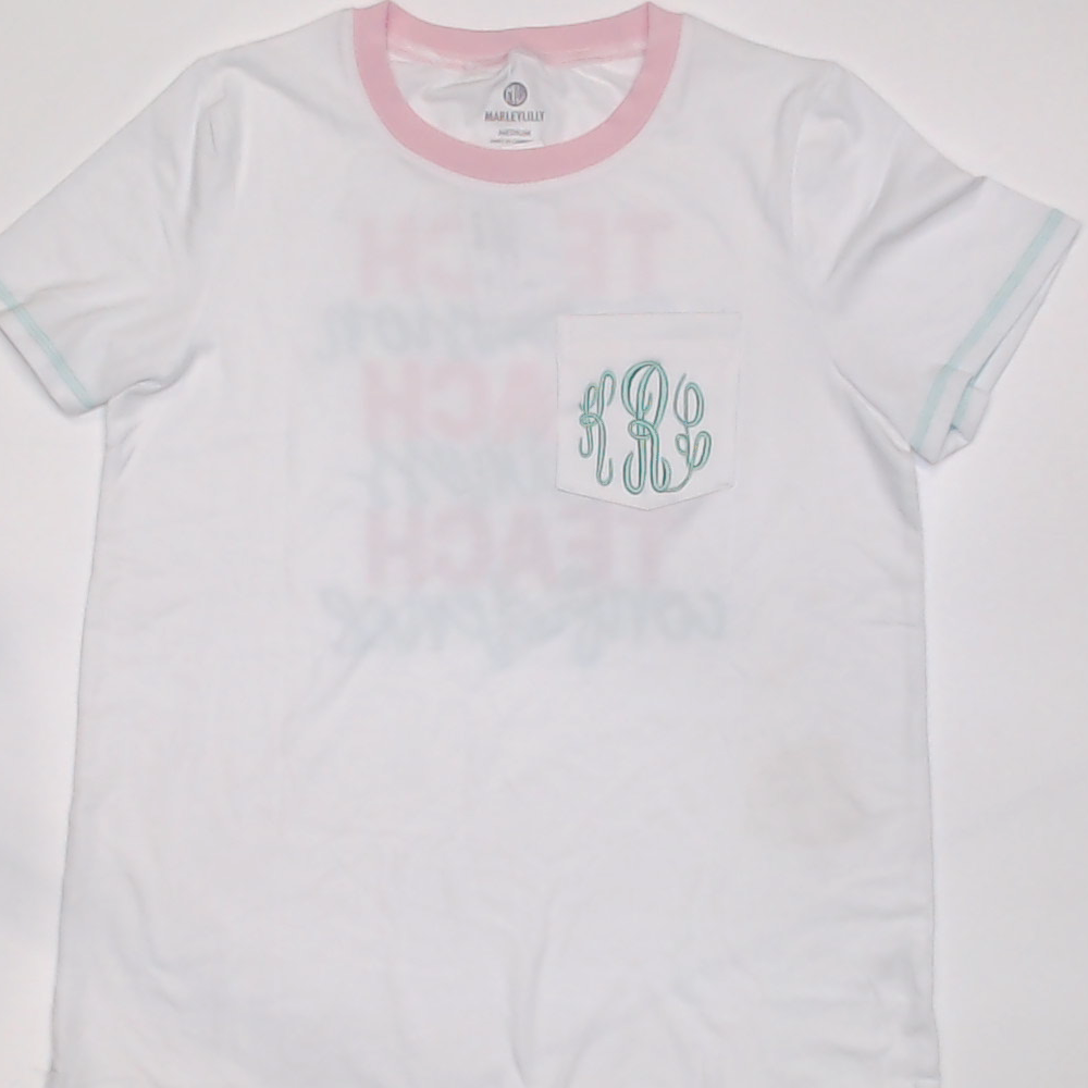 BLOOPER CLOTHING: Monogrammed Teacher Short Sleeve T-Shirt