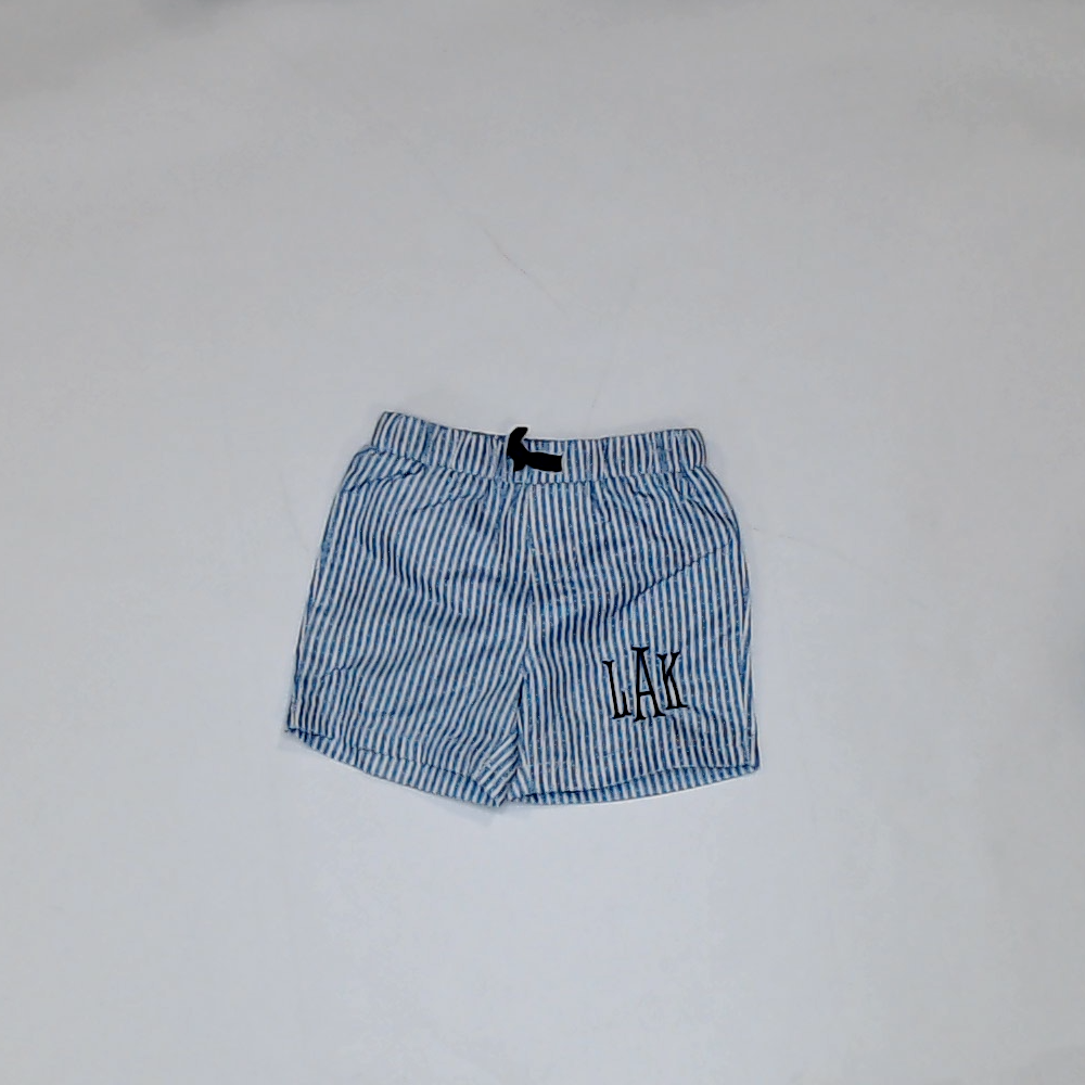 BLOOPER KIDS: Monogrammed Boys Swim Trunks