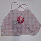 BLOOPER SWIM: Monogrammed High Neck Bikini Top