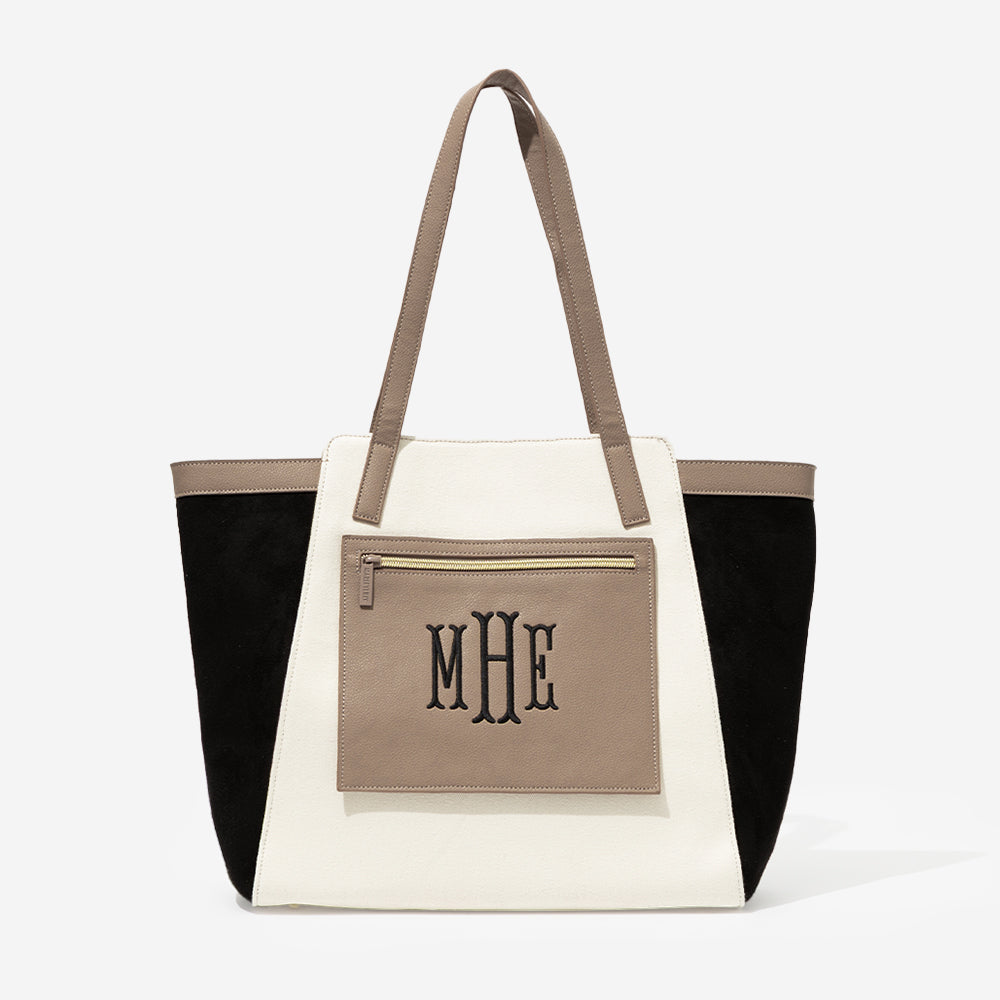 Personalized Colorblock Tote Bag | Marleylilly