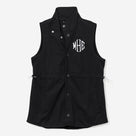 Monogrammed Sweatshirt Vest | Black