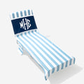 Monogrammed Chair Cover in Blue Cabana Stripe 2026